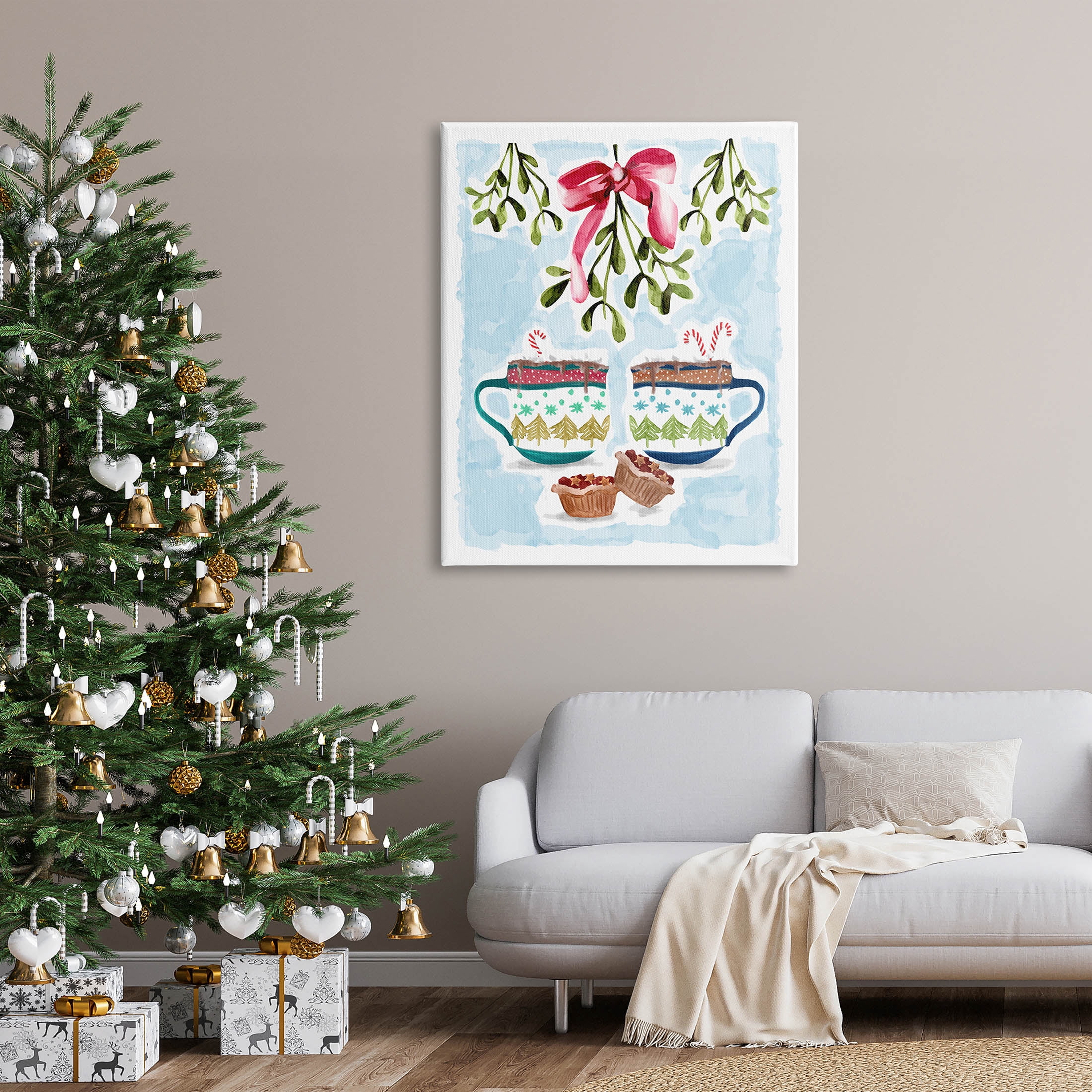 Cozy Winter Cocoa Dessert Holiday Graphic Art Gallery Wrapped Canvas Print Wall Art