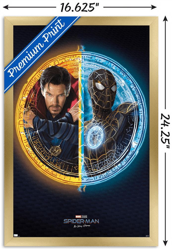 Marvel Spider-Man: No Way Home - Duo Wall Poster, 14.725" x 22.375", Framed