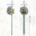 thumbnail image 4 of Unique Bargains Back Scrubber Double Side Long Handle Bath Brush Handle Brush for Bath Shower 15.35"x4.72"x4.13" Gray, 4 of 7