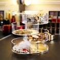 thumbnail image 3 of Jewelry Organizer, Jewelry Box, Transparent Plastic 360 Degree Rotation Jewelry Rack with 3 Layers Drawer for Easy Access to All Your Jewelry and Small Beauty Accessories, 3 of 7