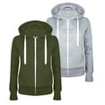 thumbnail image 1 of Chaquetas y abrigos casuales con capucha de manga larga para mujer, moda informal, con capucha, ajustados, con cremallera, de polar, chaqueta con capucha japonesa para mujer, 1 of 2