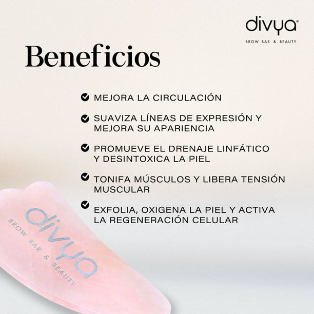 Rodillo Y Masajeador Facial de Gua Sha Cuarzo Rosa Divya P 3 Walmart en linea