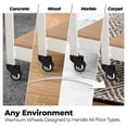 thumbnail image 6 of HOMEDANT House White 5-Tier Metal Rolling Cart Shelf Rack Casters Heavy Duty Wheel Shelving Unit Adjustable Utility Storage Shelves Organizer Shelf Kitchen Garage 24.4" W x 16.5" D x 62.2" H 1Pack, 6 of 11