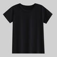 thumbnail image 2 of Ltctricy Girls Boys' T-Shirts Unisex Baby Toddler Soft Short Sleeve Solid Color Cotton Tees Casual Summer Tops 1-9 Years, 2 of 6
