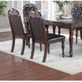 thumbnail image 6 of Set of 2 Armchairs, Upholstered Chair with Button Tufted Back, Rubber wood Chair Dining Room Furniture, 6 of 7
