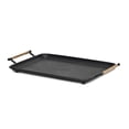 thumbnail image 2 of Syla Black Metal Tray with Wicker Wrapped Handles, 2 of 6