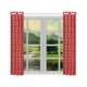 thumbnail image 3 of ABPHQTO Cortina de ventana con patrón de rejilla Cortina de cocina 65x90 cm (dos piezas), 3 of 3