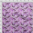 thumbnail image 4 of oneOone Cotton Flex Purple Fabric Ocean Dolphin Quilting Supplies Print Sewing Fabric By The Yard 40 Inch Wide, 4 of 4