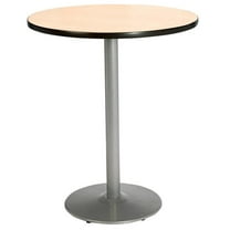 KFI Studios Mode 3.5' Round Bistro Table, Natural, Silver Base