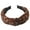 Brown, variant on Women Hairband Heart Print Knot Wide Band Leopard Pattern Elastic Anti-slip Retro Lightweight Hair Decoration Lady Hair Hoop Hair Accessory
