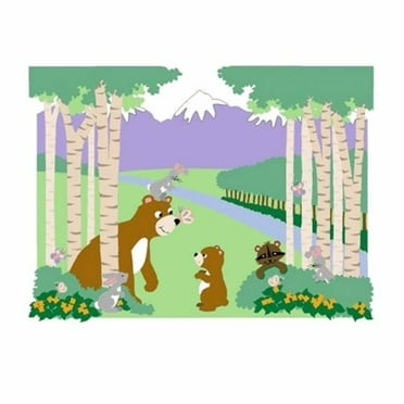 Elephants on the Wall 5-1301 Bears & Butterflies - Paint It Yourself