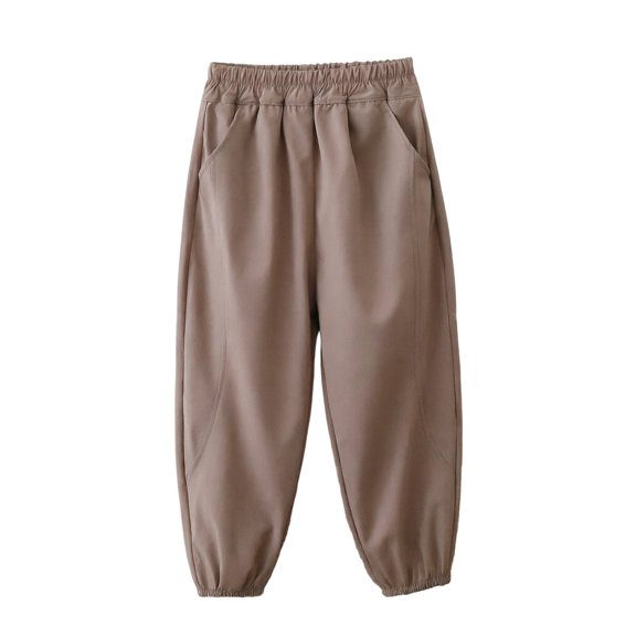 SJLDQY Boys Joggers Elastic Waist Loose Fit Sweatpants Lightweight Breathable Casual Trousers with Pockets