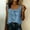 Blue, variant on Women's Sleeveless Bow Front Tank Top Cotton Linen Blend Loose Fit Summer Casual Blouse