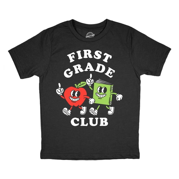 Youth Funny T Shirts First Grade Club School Tee For Kids