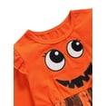 thumbnail image 4 of goowrom Halloween Little Girls Outfit, Printing Mesh Splicing Princess Dress, 4 of 6