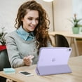thumbnail image 6 of Fintie Case for iPad (A16) 11th Generation Case 2025, iPad 10th Generation Case 2022, Slim Shell Hard Translucent Frosted Back Stand Cover with Pencil Holder, Auto Sleep/Wake, Lilac Marble, 6 of 11