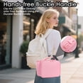 thumbnail image 2 of Lunch Box for Kids Boys Girls Men Women, Insulated Lunch Bag with Buckle Handle for School Work Picnic Travel, Reusable Leakproof Lunchbox Cooler - Pink, 2 of 8
