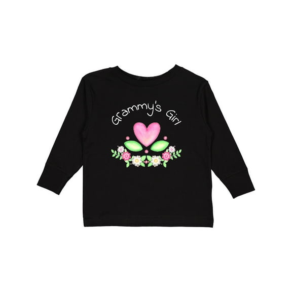 Inktastic Grammy's Girl- Heart Flowers Girls Long Sleeve Toddler T-Shirt