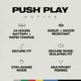thumbnail image 3 of Skullcandy Push Play Active in-Ear Wireless Earbuds, 34 Hr Battery, Stay-Aware Mode, Microphone, Works with iPhone Android and Bluetooth Devices - True Black/Orange, 3 of 5