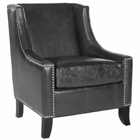 Safavieh Daniel Bicast Leather Club Chair with Silver Nail Heads