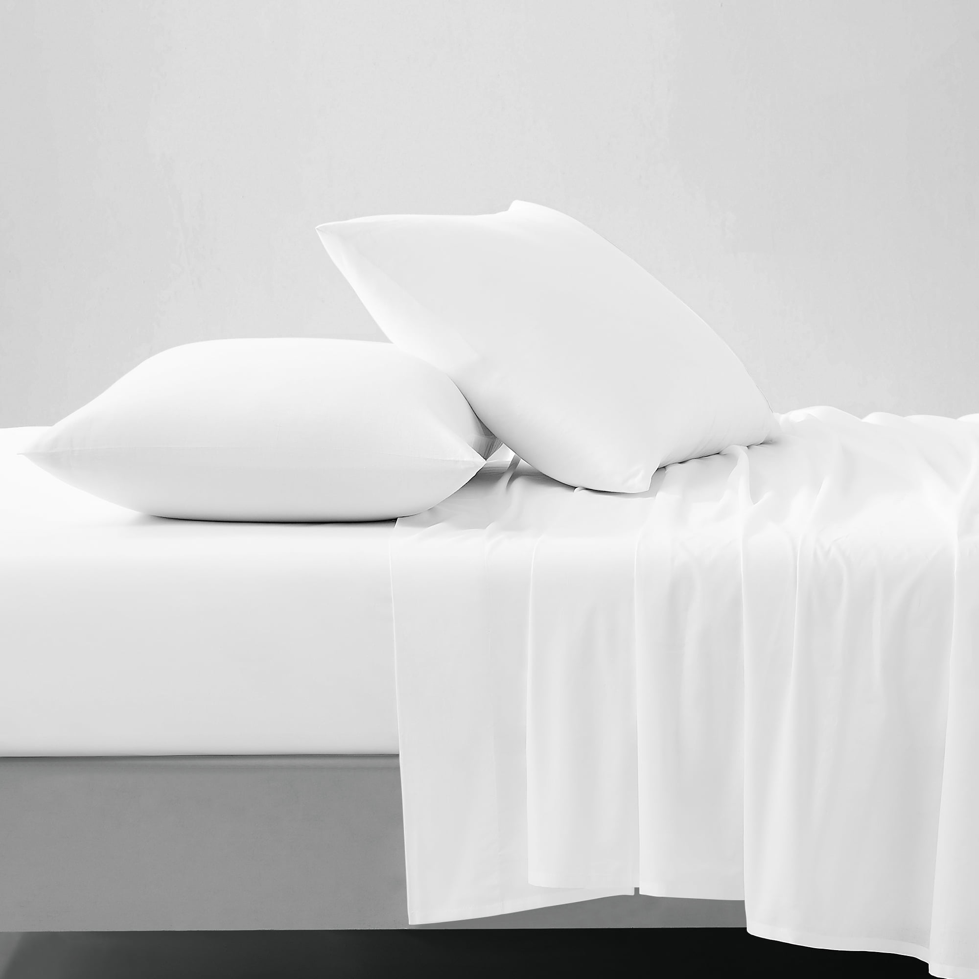 Purity Home 3-Piece 100% Organic Cotton Percale Bed Sheet Set, Cool & Crisp Bedding, Soft & Breathable, Lightweight, Eco-Friendly, Twin-XL, Arctic White