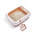 thumbnail image 4 of GreenJoy Kitty Litter Box Starter Kit - Small Cat Litter Pan with Lid, Litter Mat, Scoop and Bowl for Kitten within 3 Months, 4 of 5
