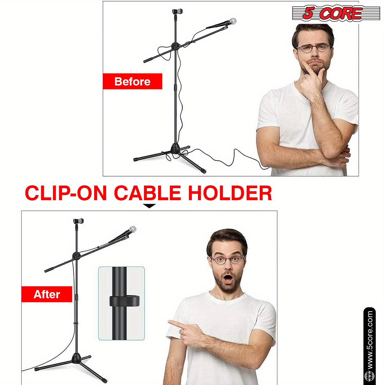 Tripod Microphone Stand Floor Adjustable 31 To 76 Inches Boom Arm Holder Microphone Stands 360 Degree Rotating