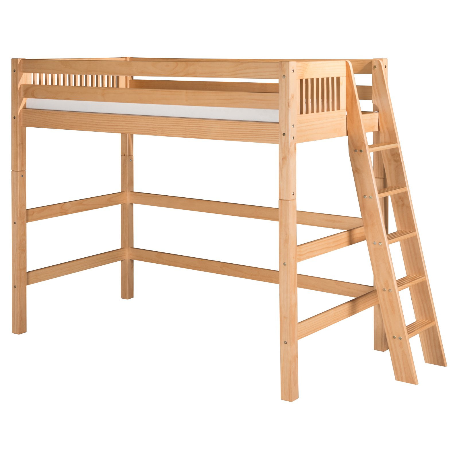 Camaflexi Twin Size High Loft Bed Mission Headboard Lateral