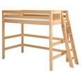 thumbnail image 2 of Camaflexi Twin Size High Loft Bed - Mission Headboard - Lateral Ladder - Natural Finish, 2 of 5