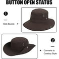 thumbnail image 2 of Muryobao Men Sun Hat Summer Wide Brim UPF 50+ Breathable Boonie Hats Waterproof Foldable Safari Cap Coffee, 2 of 7