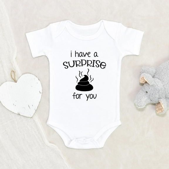 Newbabywishes - Funny Have A Surprise Baby Clothes for Boys and Girls - Funny Poop Baby Clothing