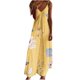 thumbnail image 2 of ICHUANYI Clearance Women's Summer Fashion Printed V-Neck Sleeveless Suspenders Pullover Dress(Yellow, L) ICHUANYI WER2023081108918, 2 of 5