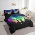 thumbnail image 3 of Homewish Aurora Borealis Twin Bedding Sets 7-Piece for Boys Girls,Abstract Gradient Starry Sky Bedding Comforter Set Microfiber,Jungle Woodland Breathable Sheet Sets,Ultra Soft Home Decor, 3 of 8