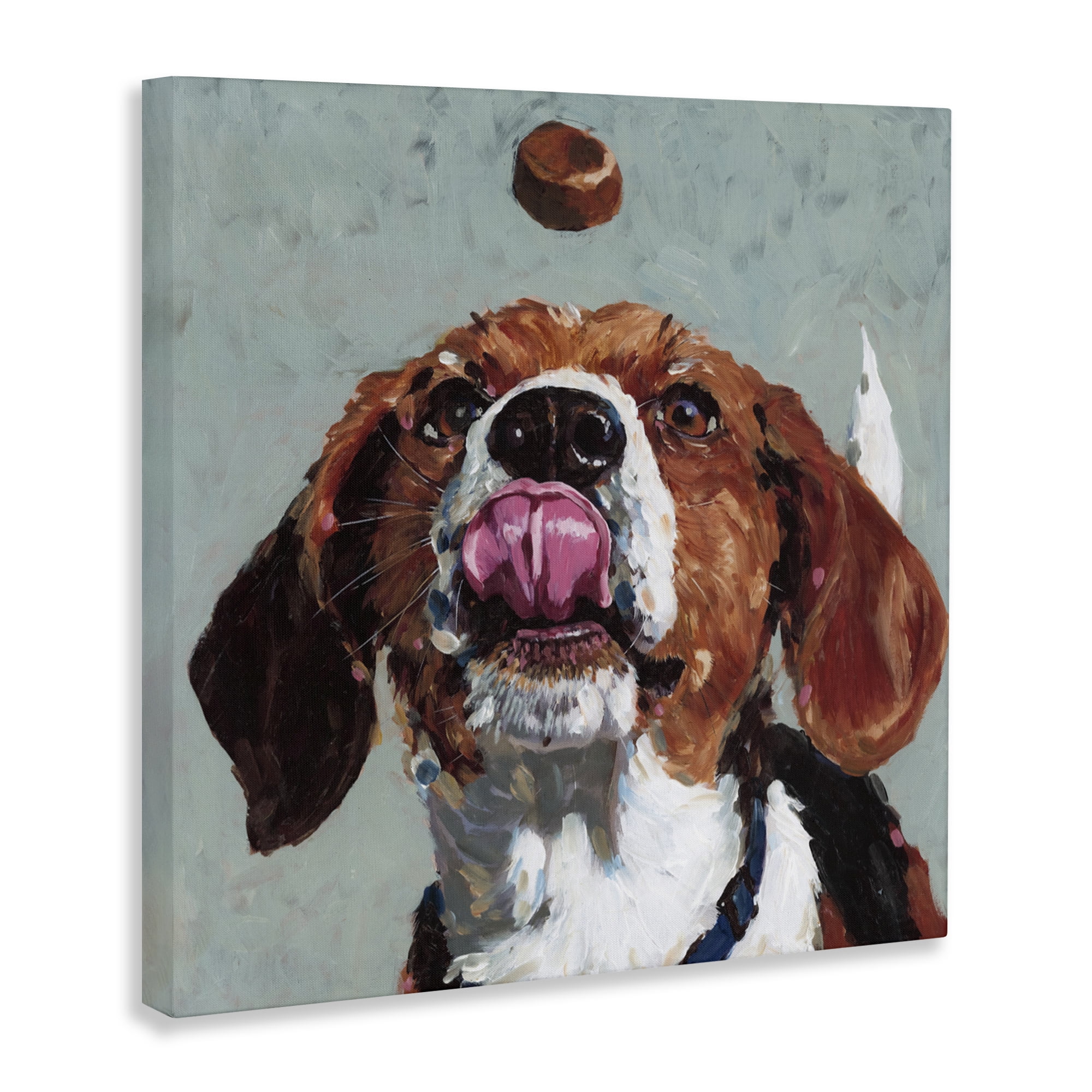 Stupell Industries Beagle Treat Excitement Canvas Wall Art, design by Studio Bautista