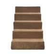 thumbnail image 2 of ModFusion Brown 5-Step Dog Stairs – Indoor Pet Stairs with Removable Machine-Washable Cover for Small & Large Dogs, 2 of 9