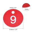 thumbnail image 2 of Uxcell Round 1-25 Number Tag Key Tag Acrylic Engraved Red ID Tag for Decoration, Pack of 25, 2 of 5