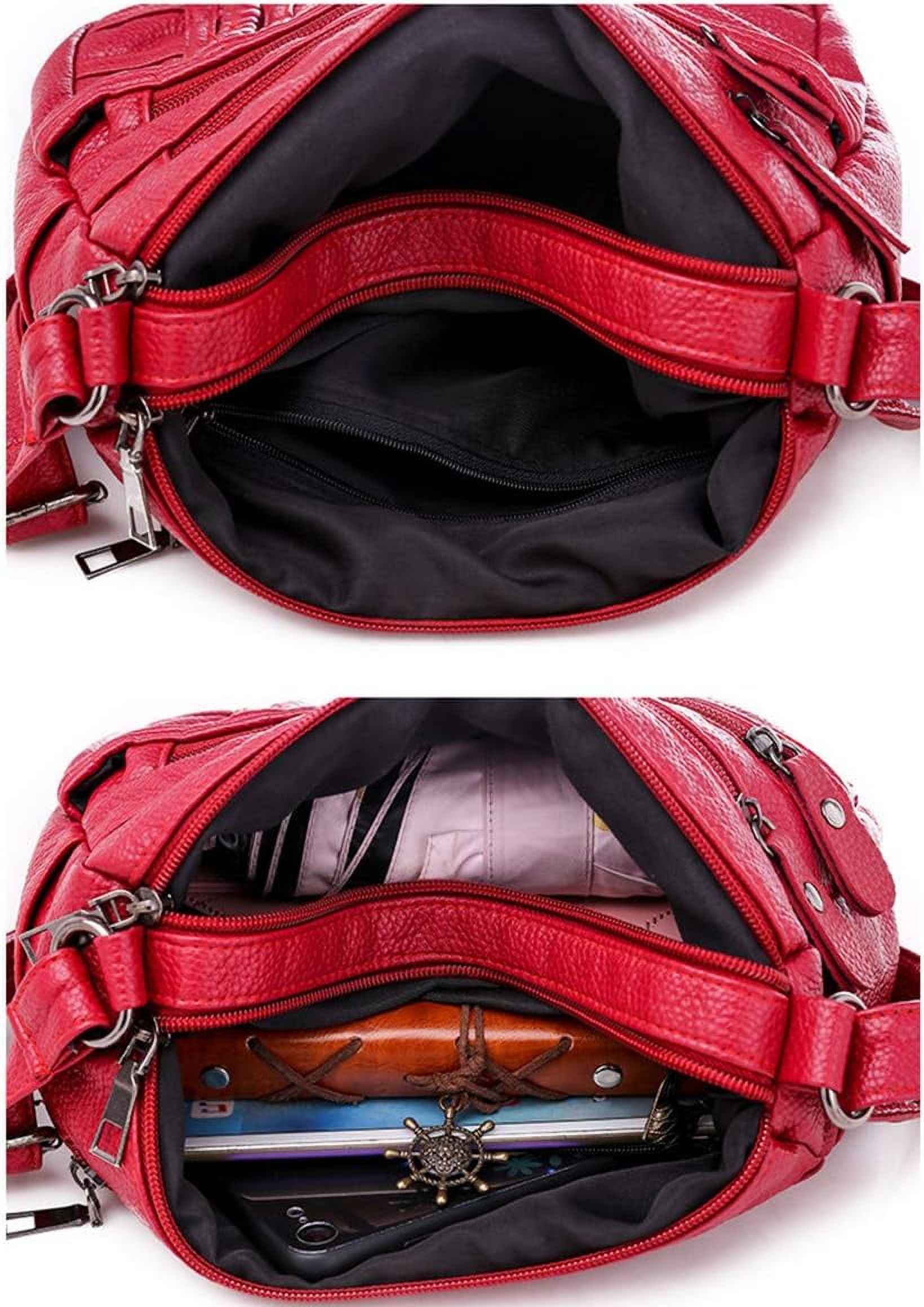 Shoulder Bag for Women, Soft PU Leather Purses with Multi Pockets Crossbody Bag Pocketbooks for Daily Use Travel
