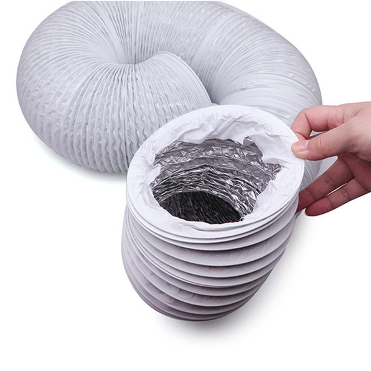 21FT Flexible Exhaust Hose Tube AC Pipe Replacement For Portable Air