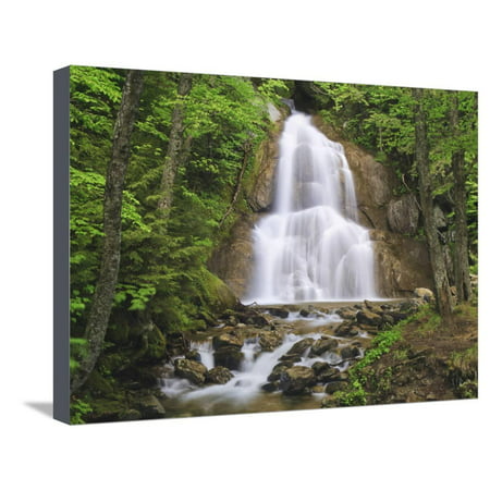 Waterfall, Green Mountains, Vermont, USA Stretched Canvas Print Wall Art By Gustav