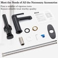thumbnail image 2 of Bathroom Faucet 1 or 3 Holes with Pop-up Drain & Supply Lines Straight Spout, Brass Single Handle Bathroom Faucet for Vanity RV Restroom, Matte Black, 2 of 10