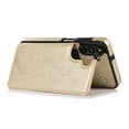 thumbnail image 4 of Galaxy A13 5G Case,Dteck Magnetic Leather Flower Patterned Case Shockproof Rubber Card Wallet Kickstand Cover For Samsung Galaxy A13 5G,Gold, 4 of 5