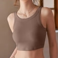 thumbnail image 4 of Women's Sleeveless Ribbed Knit Tank Top with Built-In Bra, Stretchy Camisole for Yoga, Workouts, and Casual Wear, 4 of 7