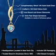thumbnail image 2 of Gem Stone King 14K Yellow Gold Mercury Mist Mystic Topaz and Lab Grown Diamond Pendant Necklace for Women | 0.59 Cttw | Gemstone November Birthstone | Heart Shape 5MM | With 18 inch Chain, 2 of 6