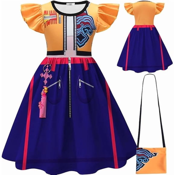 KAWELL Vestido de cantante pop para niñas Hunters Disfraz para niños Halloween, talla 3t