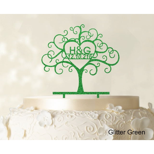 Custom Wedding Cake Toppers Personalized First And Last Name Initial Cake Topper Color Option Available 6-7 Inches Wide
