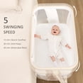 thumbnail image 6 of Angelbliss Electric Baby Bassinet Bedside Sleeper, Auto-Rocking Baby Crib with 5 Speeds, 6 Adjustable Heights and Music, Beige, 6 of 9