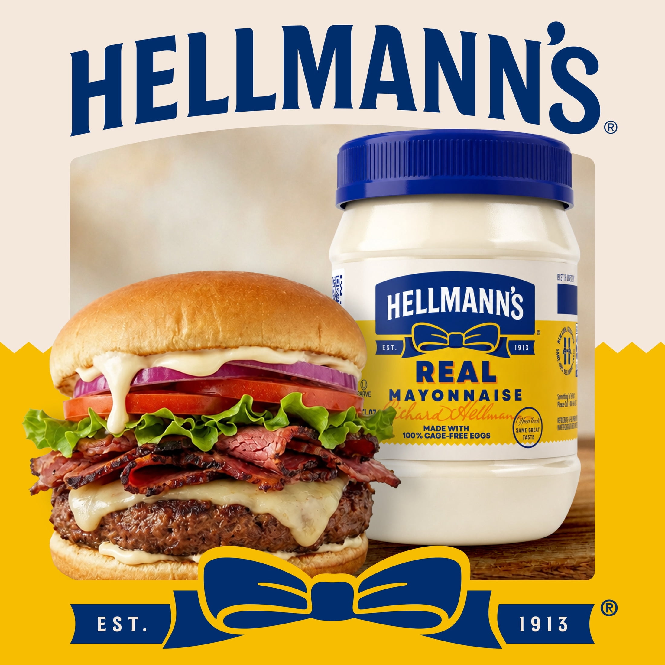 Hellmann's Real Mayonnaise For A Creamy Sandwich Spread Or Condiment Classic, Made with Real Simple Ingredients ,15 fl oz