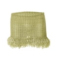 thumbnail image 4 of Unir Women All-Over Hollow Crochet Knit Fringe Mini Skirt Low Rise Elastic Waist Bodycon Beach Club Summer Bottom 1PC S-XL Plus Size Friendly, 4 of 4