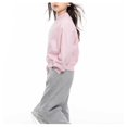 thumbnail image 5 of Sweatshirt Long Sleeve Pink Sweatshirt Girls Crewneck Loose Fit Pullover Tops Warm Fall Winter Clothes Preppy Clothes for Girls 5-6 Years Boys Girls Fashion, 5 of 5