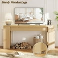 thumbnail image 4 of 71" Extra Long Console Table, Wood Farmhouse Entryway Table, Plank and Beam Console Tables for Living Room, Entry, Entrance, Behind Couch, Hallway, Foyer, Narrow Sofa Tables for Front Door, 4 of 8